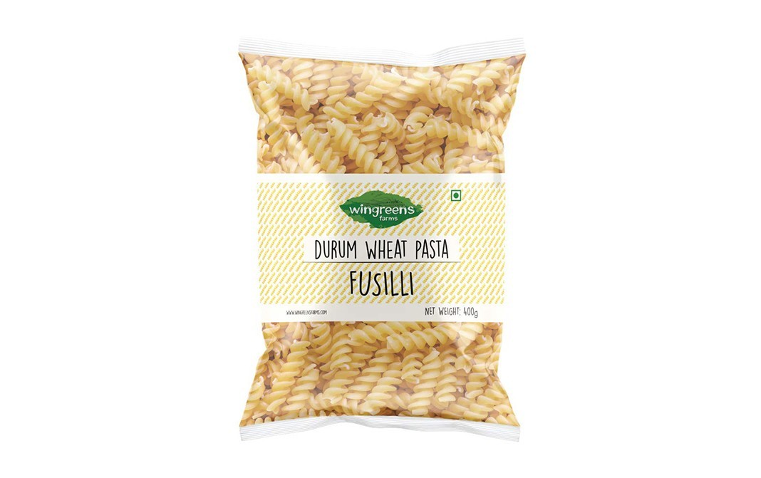 Wingreens Farms Durum Wheat Pasta Fusilli   Pack  400 grams